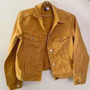 H&M yellow jean jacket
